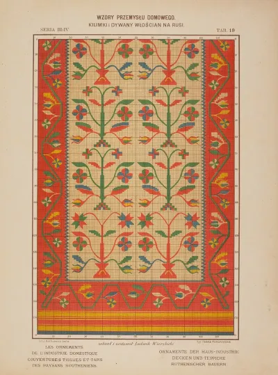 Les Ornements De Lindustrie Domestique Couvertures Tissues Et Tapis Des Paysans Routheniens Pl 19