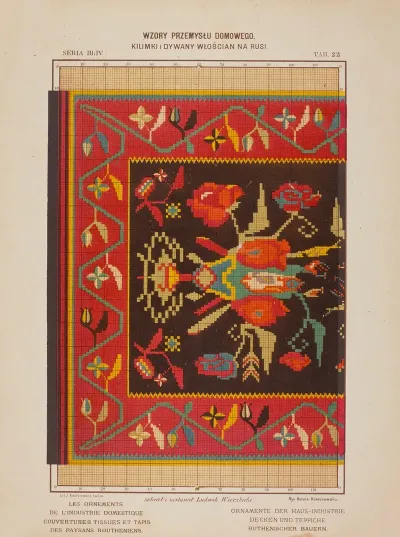 Les Ornements De Lindustrie Domestique Couvertures Tissues Et Tapis Des Paysans Routheniens Pl 22