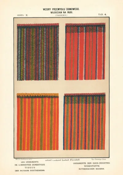 Les Ornements De Lindustrie Domestique Couvertures Tissues Et Tapis Des Paysans Rutheniens Pl 05