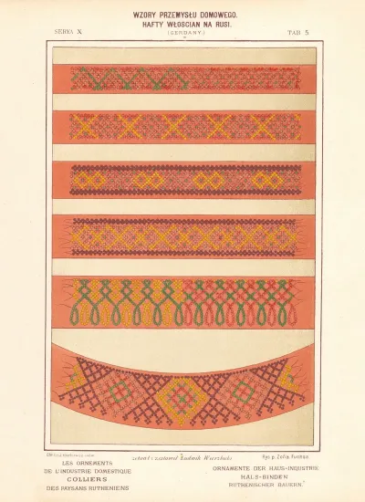 Les Ornements De Lindustrie Domestique Couvertures Tissues Et Tapis Des Paysans Rutheniens Pl 06