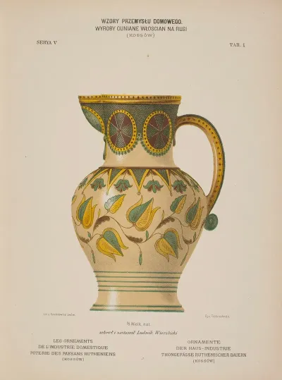 Les Ornements De Lindustrie Domestique Poterie Des Paysans Rutheniens Pl 02