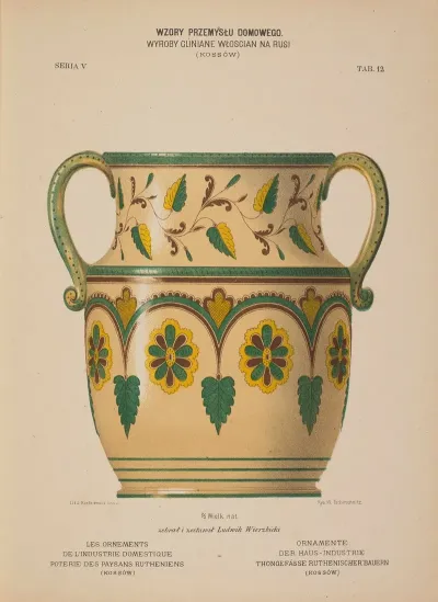 Les Ornements De Lindustrie Domestique Poterie Des Paysans Rutheniens Pl 13