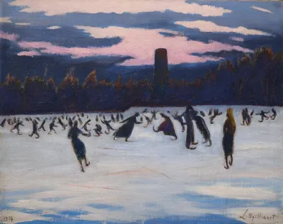 Les Patineurs Au Parc Marie Henriette Ostende