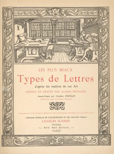 Les Plus Beaux Types De Lettre Dapres Les Maitres De Cet Art Title