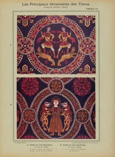 Les Principaux Ornaments Des Tissus Jusquau Xixme Siecle Pl 05