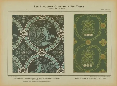 Les Principaux Ornaments Des Tissus Jusquau Xixme Siecle Pl 09