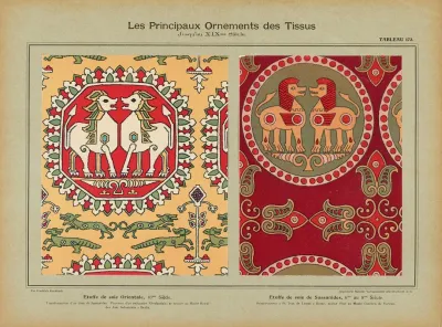 Les Principaux Ornaments Des Tissus Jusquau Xixme Siecle Pl 10