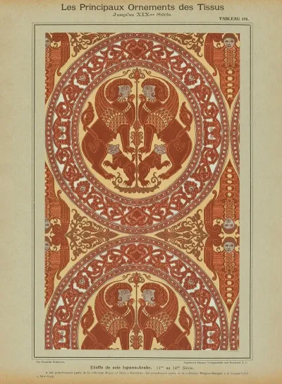 Les Principaux Ornaments Des Tissus Jusquau Xixme Siecle Pl 16