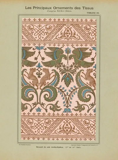 Les Principaux Ornaments Des Tissus Jusquau Xixme Siecle Pl 31