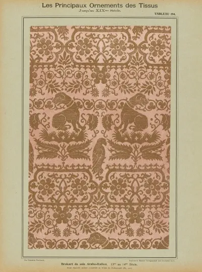 Les Principaux Ornaments Des Tissus Jusquau Xixme Siecle Pl 32