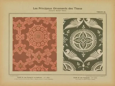 Les Principaux Ornaments Des Tissus Jusquau Xixme Siecle Pl 36