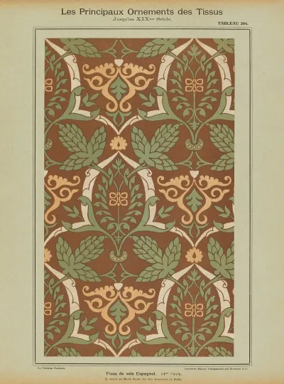 Les Principaux Ornaments Des Tissus Jusquau Xixme Siecle Pl 42