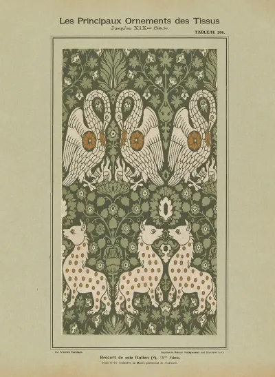 Les Principaux Ornaments Des Tissus Jusquau Xixme Siecle Pl 44
