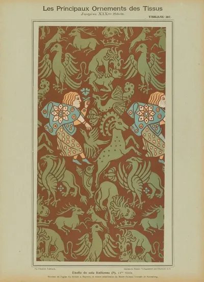 Les Principaux Ornaments Des Tissus Jusquau Xixme Siecle Pl 45
