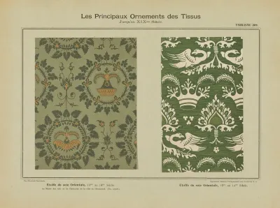 Les Principaux Ornaments Des Tissus Jusquau Xixme Siecle Pl 47