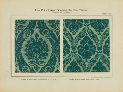 Les Principaux Ornaments Des Tissus Jusquau Xixme Siecle Pl 53