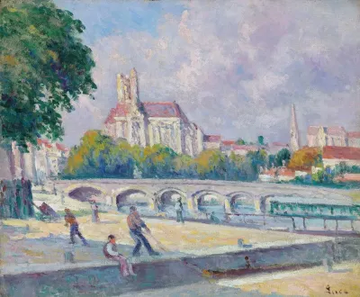 Les Quais Et La Cathedrale Auxerre