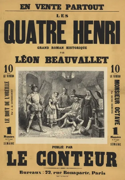 Les Quatre Henri Grand Roman Historique Par Leon Beauvalllet
