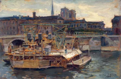 Les Travaux Du Metropolitain Au Pont Notre Dame