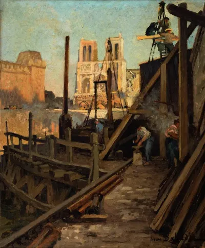 Les Travaux Du Metropolitain Au Quai Saint Michel