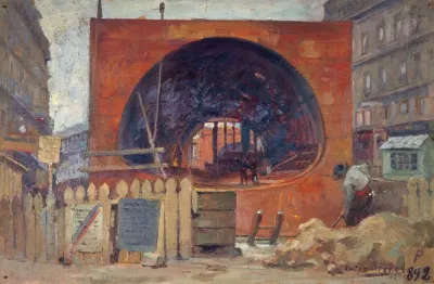 Les Travaux Du Metropolitain Place Saint Michel