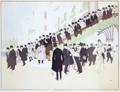 Lescalier De La Tribune Du Jockey Club A Longchamp