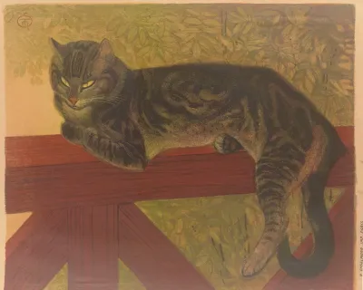 Lete Chat Sur Une Balustrade