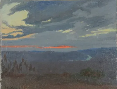 Lever De Soleil Au Dessus De Larno