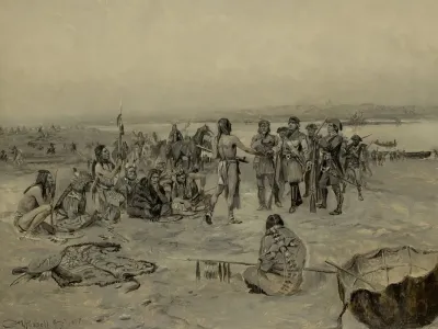 Lewis And Clark Meeting The Mandans Lewis And Clark Expedition