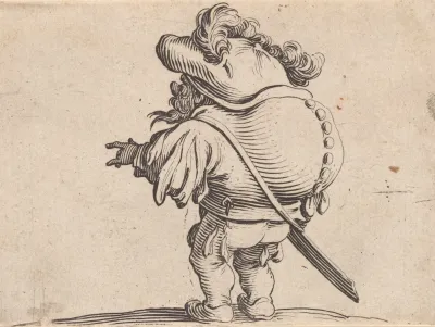 Lhomme Au Gros Dos Orne Dune Rangee De Boutons