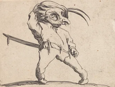 Lhomme Masque Aux Jambes Torses