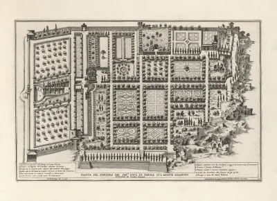 Li Giardini Di Roma Con Le Loro Piante Alzate E Vedvte In Prospettiva Pl 09