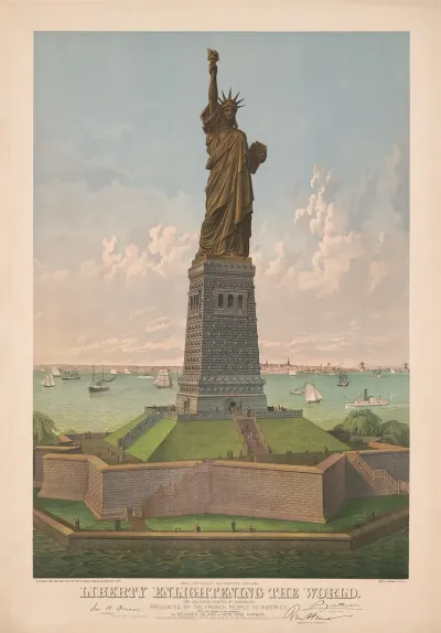 Liberty Enlightening The World The Colossal Statue By Bartholdi Presented By The French People To America