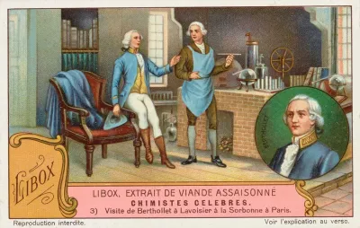 Libox Extrait De Viande Assaisonne Claude Louis Berthollet Visits Antoine Laurent Lavoisier At The Sorbonne In Paris