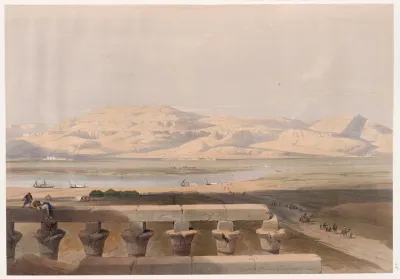 Libyan Chain Of Mountains From The Temple Of Luxor