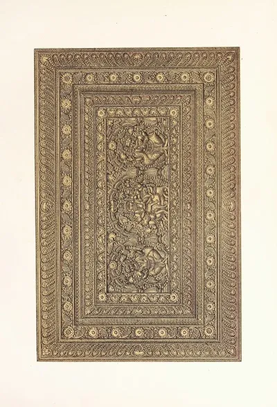 Lid Of A Casket In Carved Sandal Wood