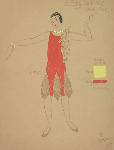 Life And Death Of An American 2 Girl Dancers Red Flapper Dress