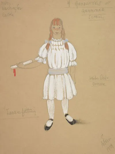 Life And Death Of An American 4 Graduates Of Grammar School White Voile Dresses