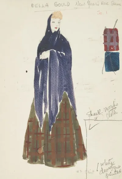 Life And Death Of An American Bella Gould Purple Shawl Green Plaid Skirt