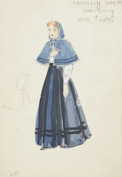 Life And Death Of An American Kathleen Dorgan Christening Miss Floyd Blue Hooded Cape With Blue Skirt