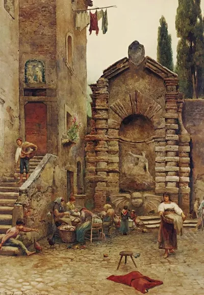 Life In A Roman Courtyard
