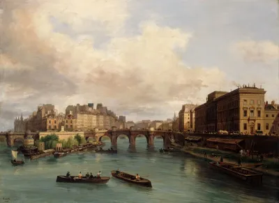 Lile De La Cite Et Le Quai Conti Vus De La Passerelle Des Arts
