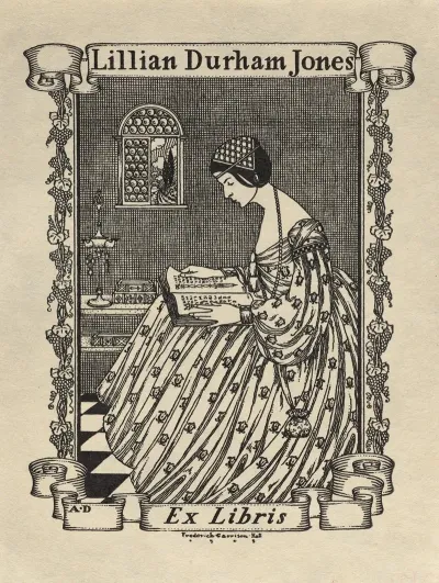 Lillian Durham Jones Ex Libris Inscribed