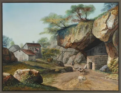 Limitrophe Du Canton De Berne Et Celui Du Pays De Valais Pres Du Pont De St Maurice
