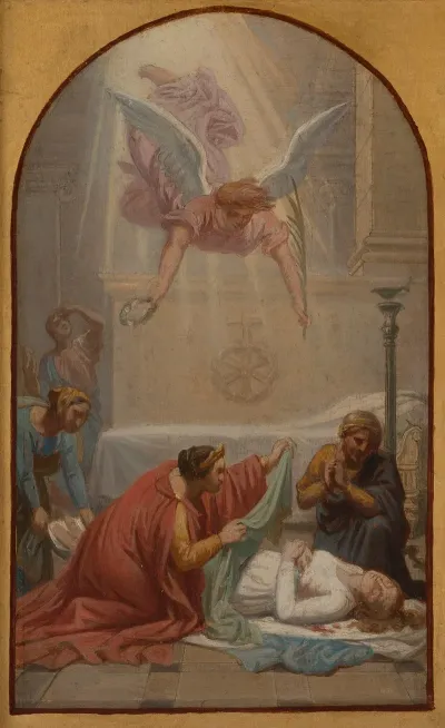 Limperatrice Prisca Ensevelissant Le Corps De Sainte Suzanne
