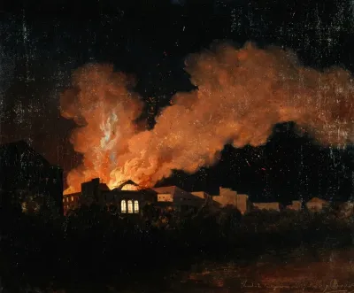 Lincendie Du Theatre De Lambigu Comique Le 13 Juillet 1827