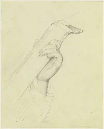Linke Hand An Einem Musikinstrument