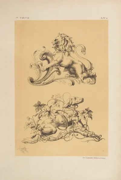 Lion Heraldique Sujet De Chasse