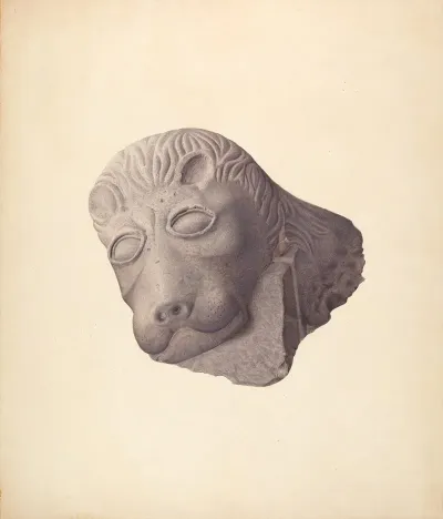 Lions Head One Of Pair 2