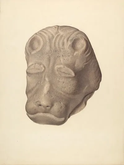 Lions Head One Of Pair